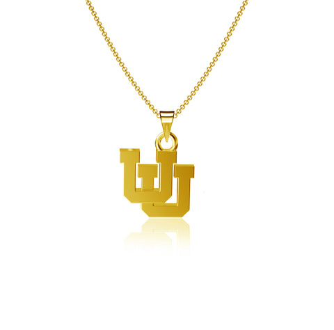 Utah Utes Pendant Necklace - Gold Plated