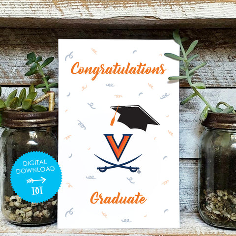 Virginia Cavaliers Grad Card - Digital Download