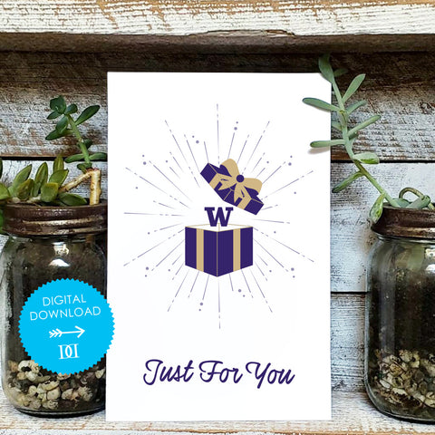 Washington Huskies Grad Card - Digital Download