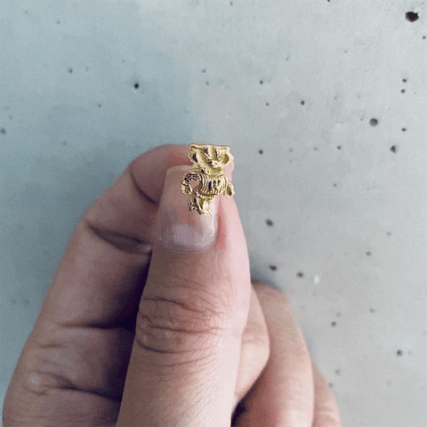 University of Wisconsin Post Earrings - Gold Plated