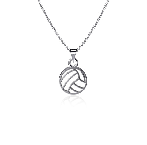 Volleyball Pendant Necklace - Enamel