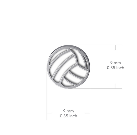 Volleyball Dangle Earrings - Enamel