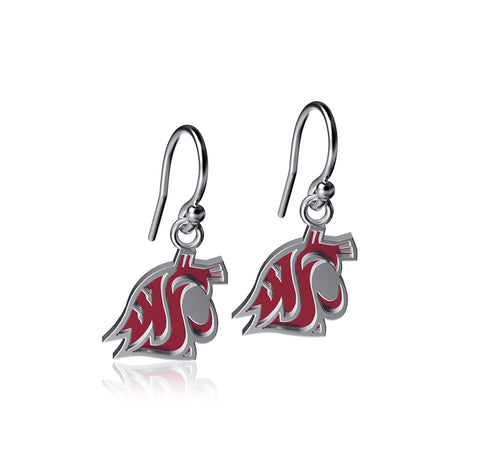 Washington State Cougars Dangle Earrings - Enamel