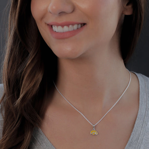 University of Iowa Pendant Necklace - Enamel