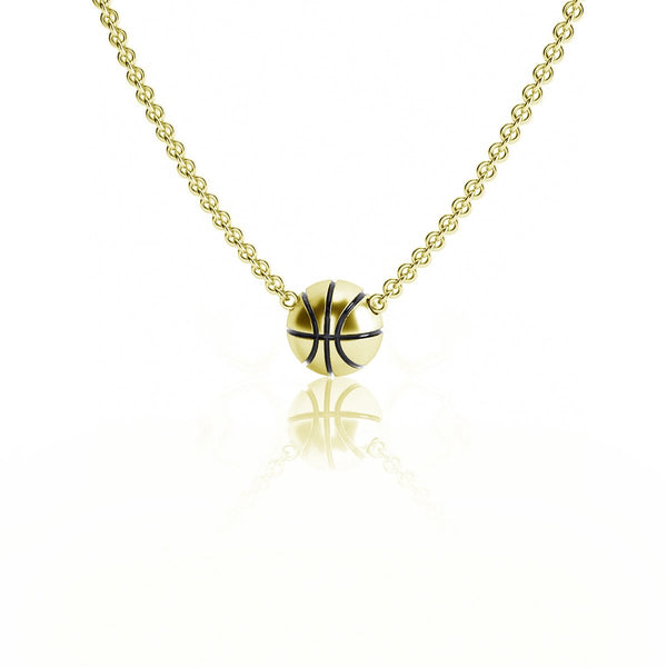Basketball Pendant Necklace - Gold