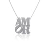 Amor Silver Pendant Necklace