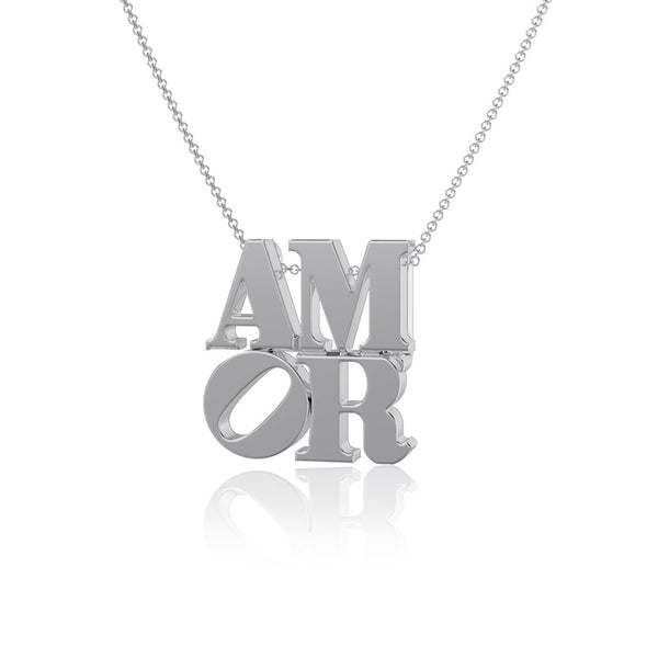 Amor Silver Pendant Necklace
