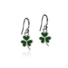 Shamrock Dangle Earrings - Enamel