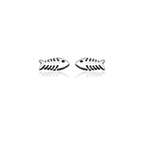 Fish Post Earrings - Silver