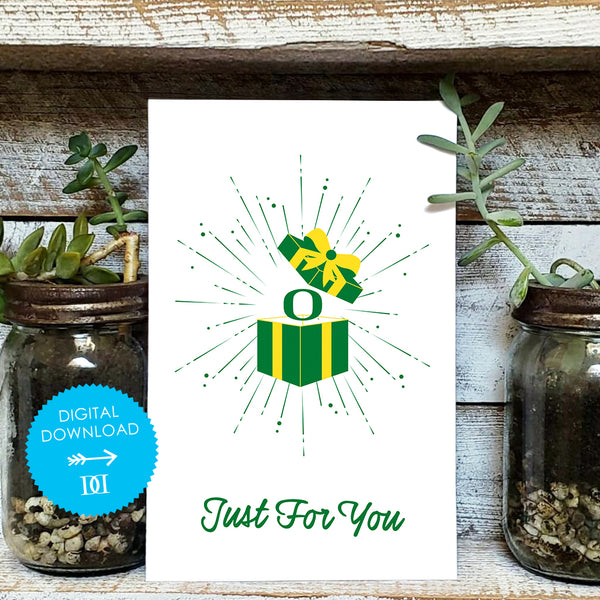 University of Oregon Gift Greeting Card - Digital Download