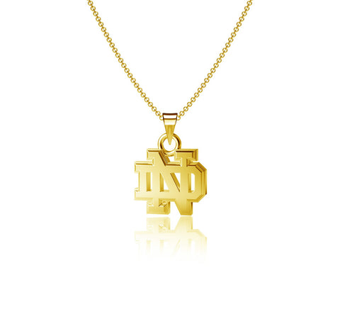 University of Notre Dame Pendant Necklace - Gold Plated