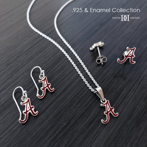 University of Alabama Dangle Earrings - Enamel