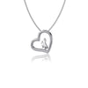 University of Wyoming Heart Necklace - Silver