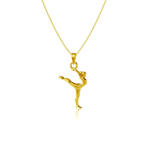Gymnastics Pendant Necklace - Gold Plated