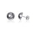 Tennis Ball Post Earrings - Silver