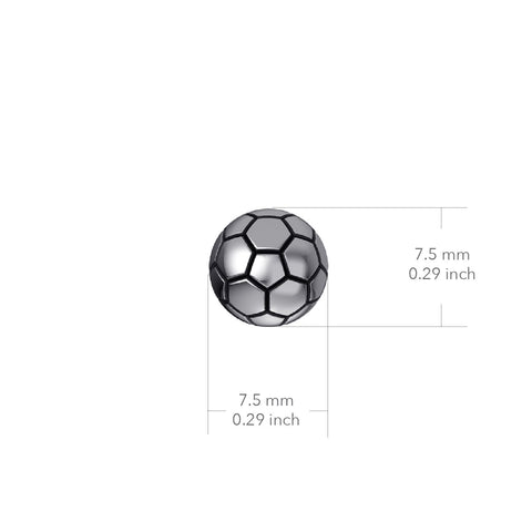 Soccer Ball Pendant Necklace - Silver