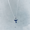 Whale Tail Pendant Necklace - Enamel