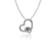 University of Georgia Heart Necklace - Silver