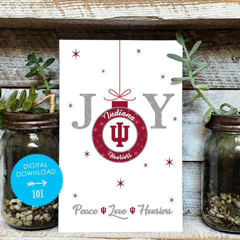 Indiana University Joy Christmas Card - Digital Download