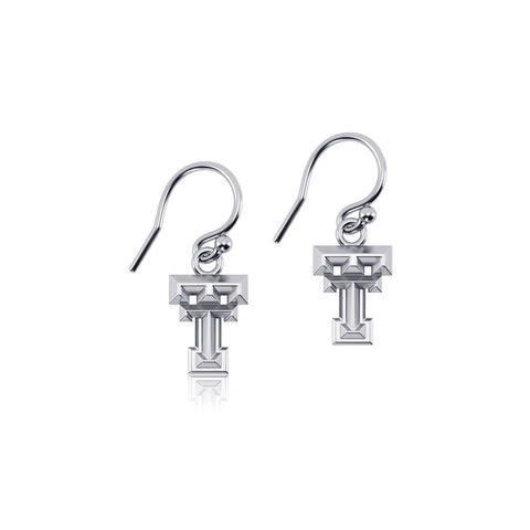 Texas Tech University Dangle Earrings - Silver