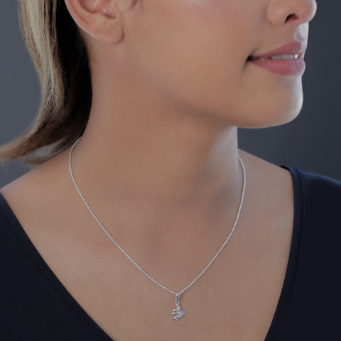 Georgia Tech Pendant Necklace - Silver