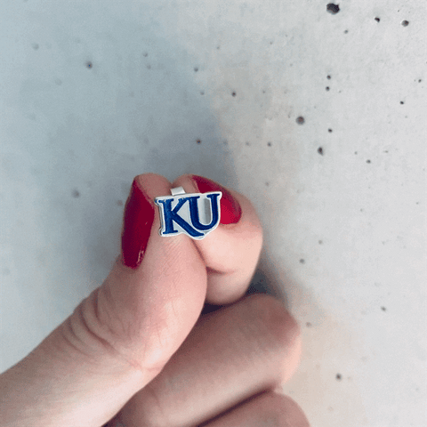 University of Kansas Post Earrings - Enamel