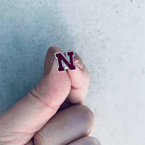 University of Nebraska Post Earrings - Enamel