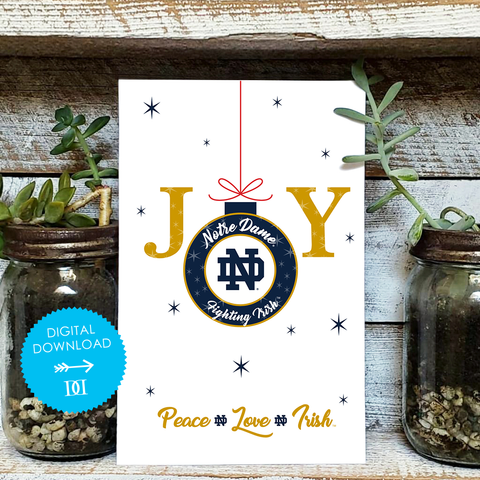 University of Notre Dame Joy Christmas Card - Digital Download