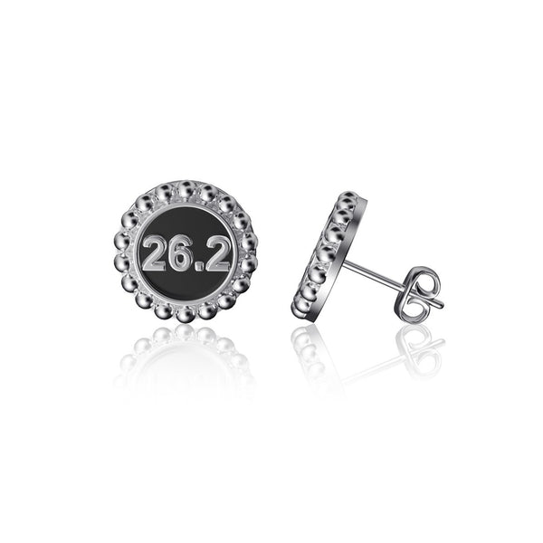 26.2 Marathon Stud Earrings - Silver