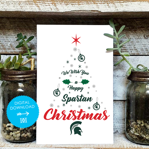 Michigan State Christmas Tree Card
