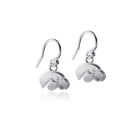 University of Iowa Dangle Earrings - Silver