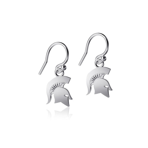 Michigan State University Dangle Earrings - Silver