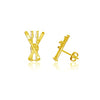 Ski Stud Earrings - Gold