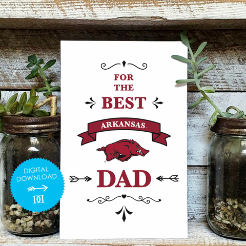 University of Arkansas Dad Card - Digital Download