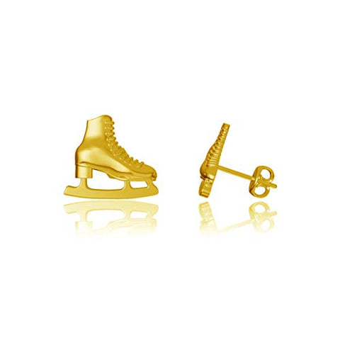 Skate Post Earrings - Gold Plated