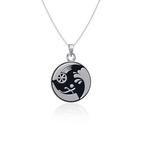 Triathlon Pendant Necklace - Enamel