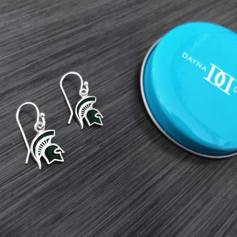 Michigan State University Dangle Earrings - Enamel