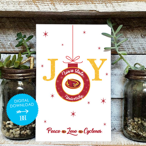 Iowa State Joy Christmas Card - Digital Dowload
