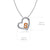 Syracuse Orange Heart Pendant Necklace - Enamel
