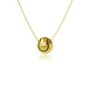 Tennis Ball Pendant Necklace - Gold