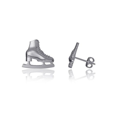 Skate Post Earrings - Silver