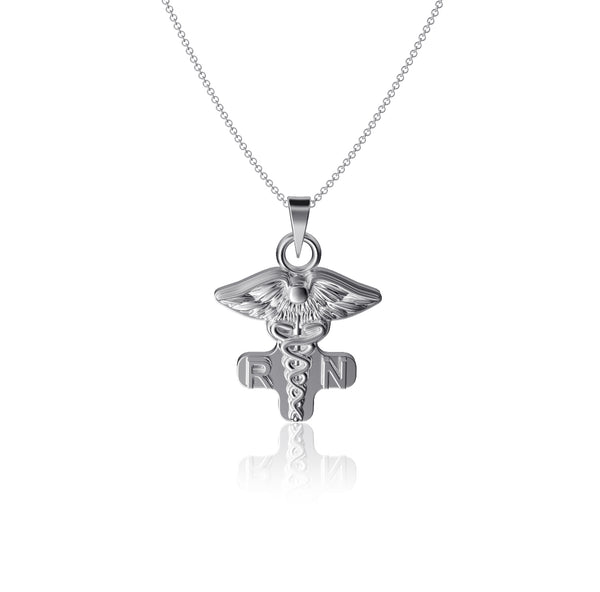 Nurse Caduceus Pendant Necklace